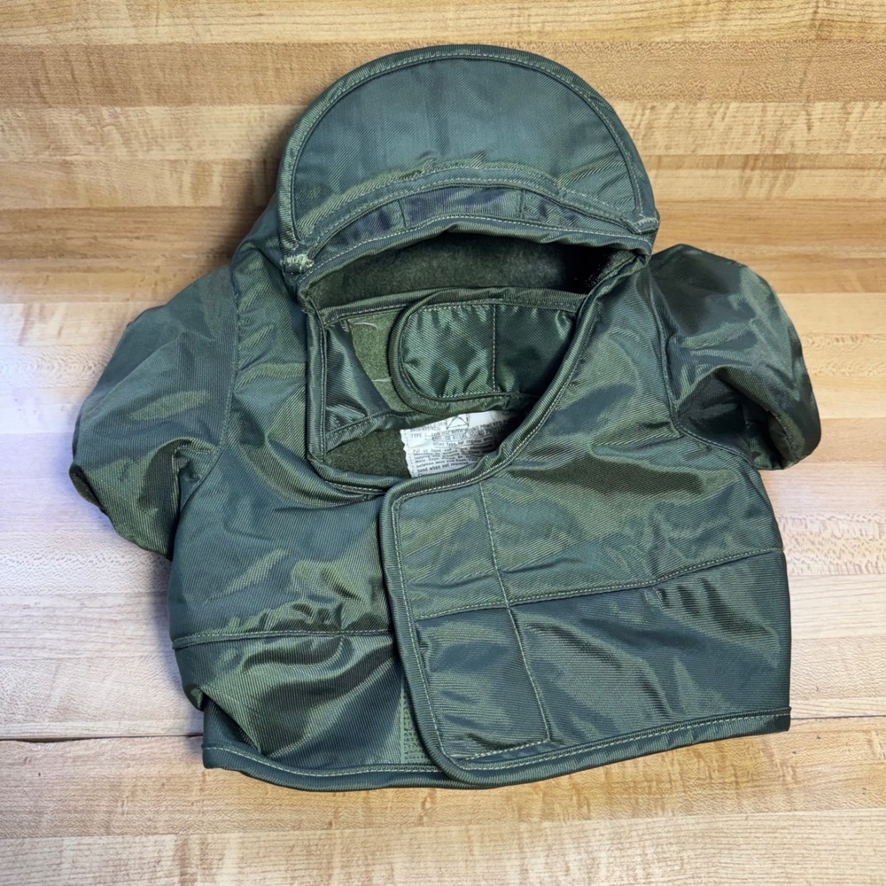 US Military Extreme Cold Weather Impermeable Hood Type I Lite Industries 1972 OD